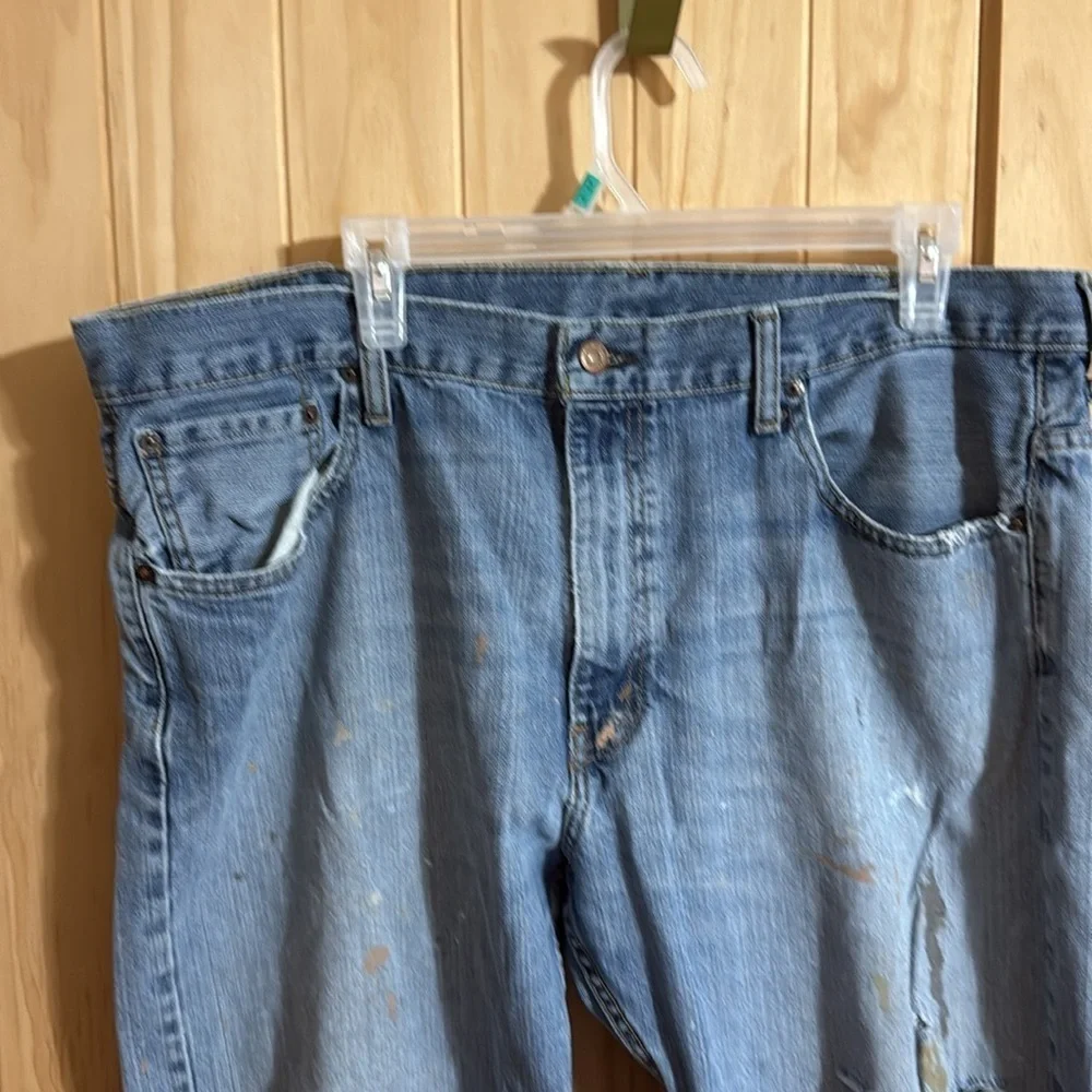 Levi’s 569 Classic Blue Distressed and stained Men's Jeans